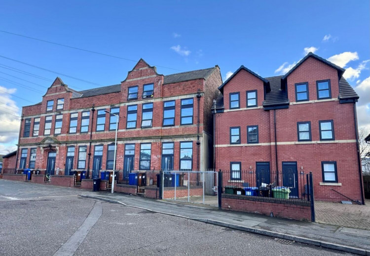 The eight-townhouse portfolio at Rowsley Grove in Reddish, up for auction on 25 March  (Image supplied)