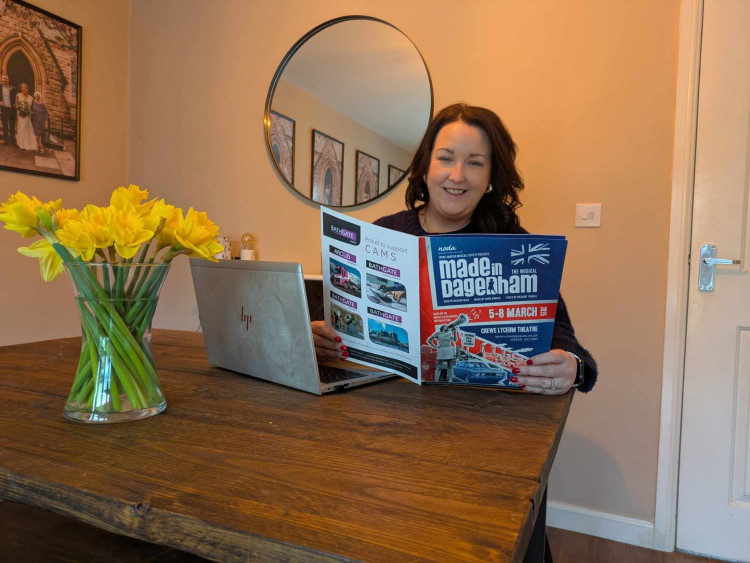 Heather relaxing at home with the Made in Dagenham programme. (Photo: Nub News)