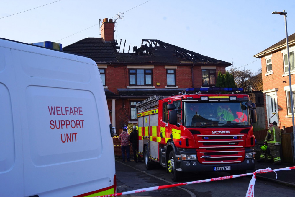 Staffordshire Fire and Rescue remained in attendance this morning. (Nub News)