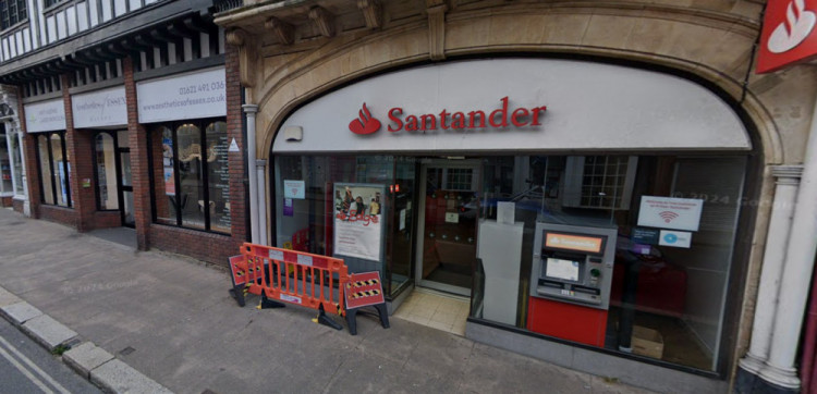 Santander on Maldon High Street is set to close (Credit: Google Street View)