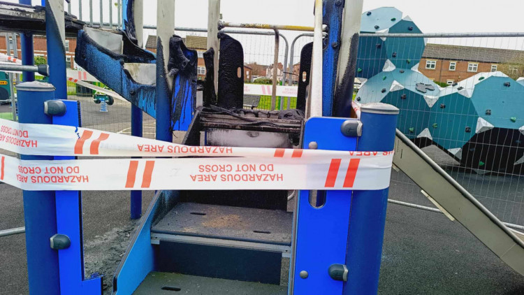 On Thursday 20 March, Cheshire Fire and Rescue Service were alerted to an incident at Derby Docks Play Area, Derby Street (Jan Wright).