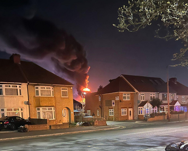 A nearby fire caused Heathrow Airport to close on Friday 21 March (credit: SWNS).