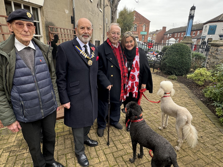 Ashby RBL committee members Brian Senton, Graham Allman and three times former Mayoress Charmaigne Allman - with branch chairman Dan Harrison. Photos: Ashby Nub News