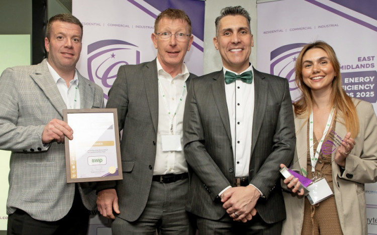 emh in Coalville receives its energy efficiency award. Photo: Supplied