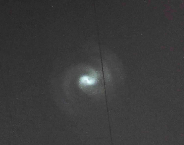 The spiral as it appeared over Bramhall on Monday evening (Image - Amy George)