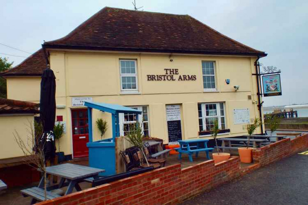 Bristol Arms with views down the Stour