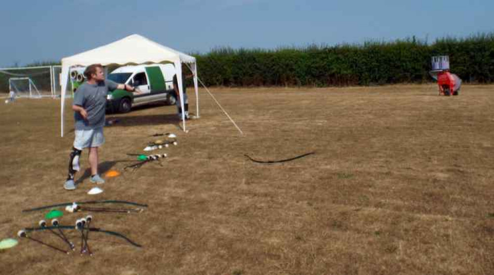 Spreading the word, this time with archery, at Shotley fair