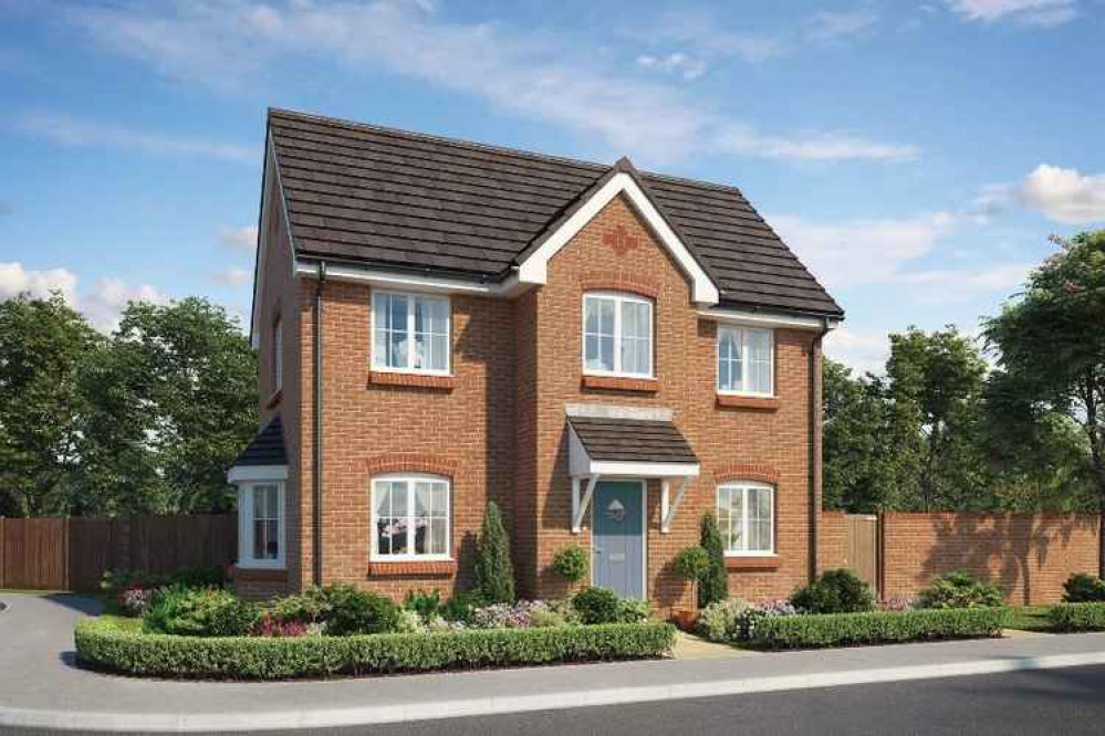 A CGI of a Thespian house on the Bellway development at Wherstead