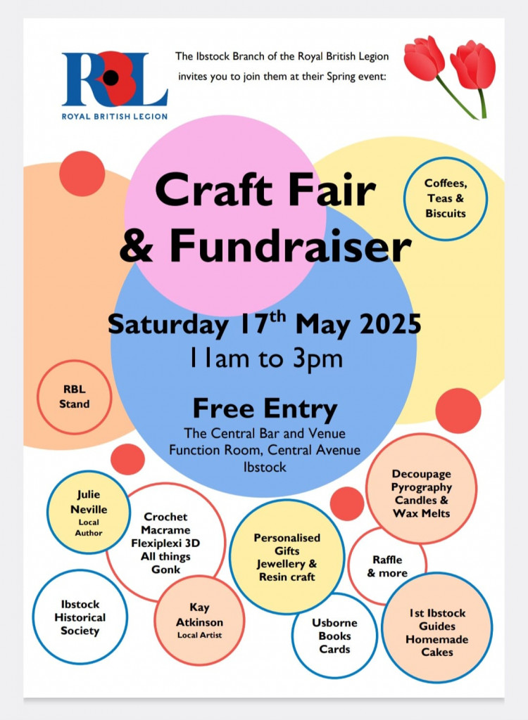 RBL Ibstock branch Craft Fair and Fundraiser at The Central, Ibstock, near Coalville