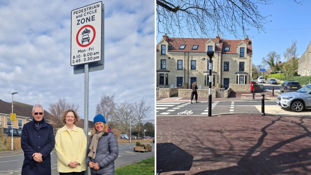 FTC’s Peter Wheelhouse and Cllr Carla Collenette with Anna Sabine MP/the new crossing on The Butts (image via Frome Town Council) FTC’s Peter Wheelhouse and Cllr Carla Collenette with Anna Sabine MP/the new crossing on The Butts (image via Frome Town Council)