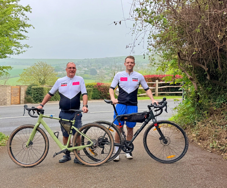 Left - Richard Gibson - co-owner of Fitness Worx - and Harry Philpot - son of local independent estate agent Julie Philpot (image supplied)