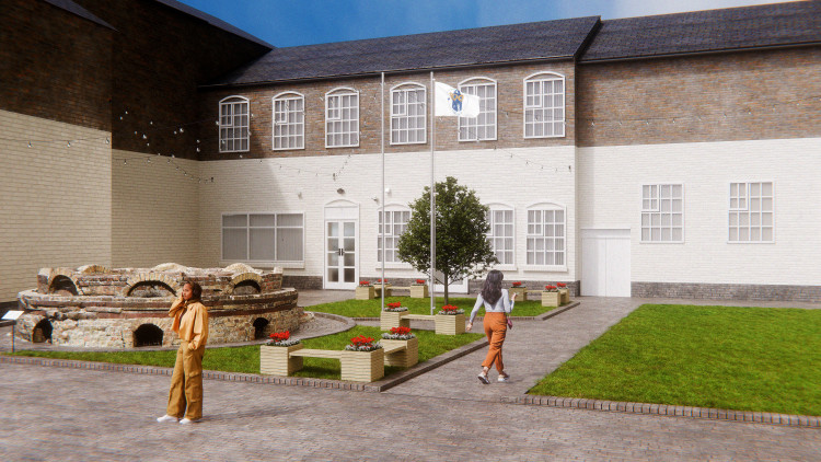 An artists impression of the Spode courtyard plans. (Stoke-on-Trent City Council)