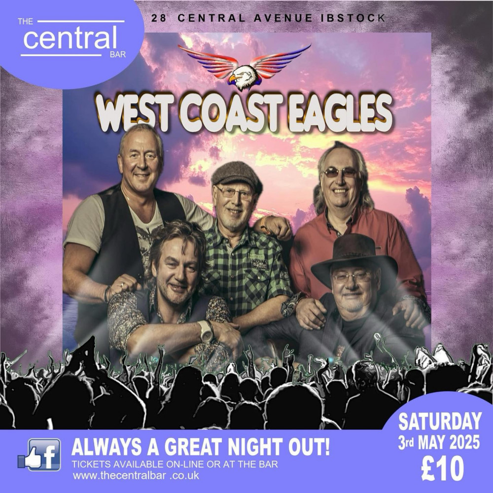 Eagles Tribute - The West Coast Eagles at The Central Bar and Venue, Ibstock, near Coalville Eagles Tribute - The West Coast Eagles at The Central Bar and Venue, Ibstock, near Coalville