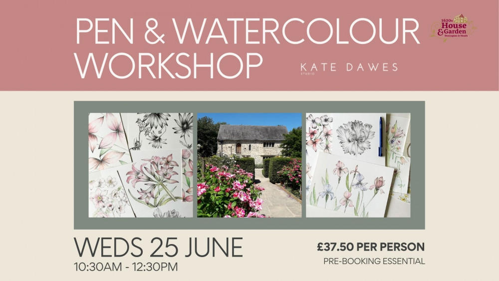 Pen and Watercolour Workshop at The 1620s House and Garden, Manor Road, Donington le Heath, Coalville Pen and Watercolour Workshop at The 1620s House and Garden, Manor Road, Donington le Heath, Coalville