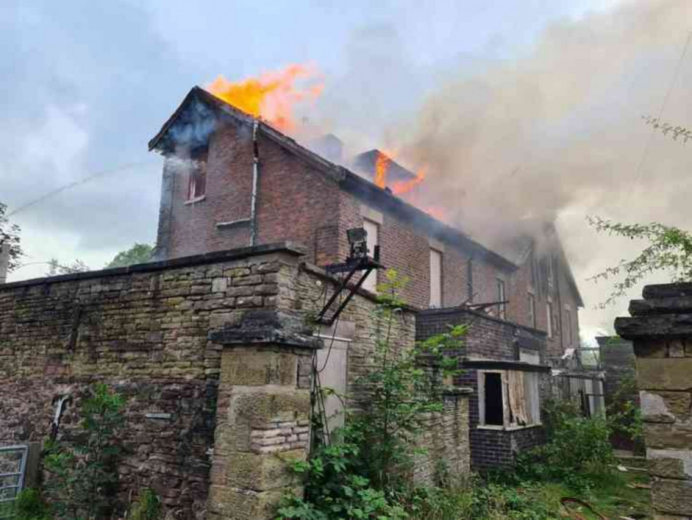 The property was engulfed by flames in August 2020 (Credit: CFRS) The property was engulfed by flames in August 2020 (Credit: CFRS)