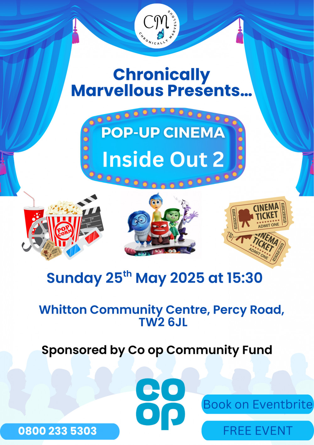 Pop Up Cinema - Inside out 2 (Free Indoor Event) Pop Up Cinema - Inside out 2 (Free Indoor Event)