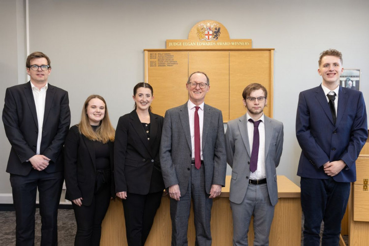 Honorary Recorder for Chester His Honour Judge Steven Everett was at the competition (Image via: The University of Chester)