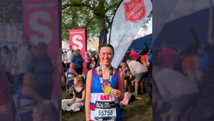 The race was Anastasia's first Marathon. (Credit: The Salvation Army)