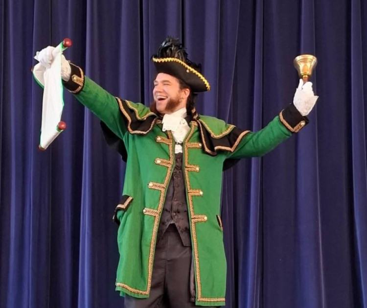 Brad Crowley makes his debut as Glastonbury’s new Town Crier (Photo: GTC) 