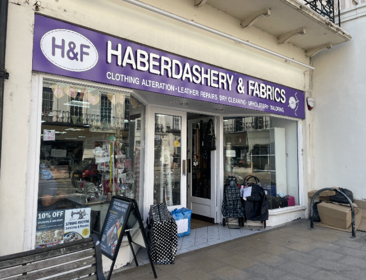 Haberdashery and Fabrics H&F store front (images Via Nadia Sayed)