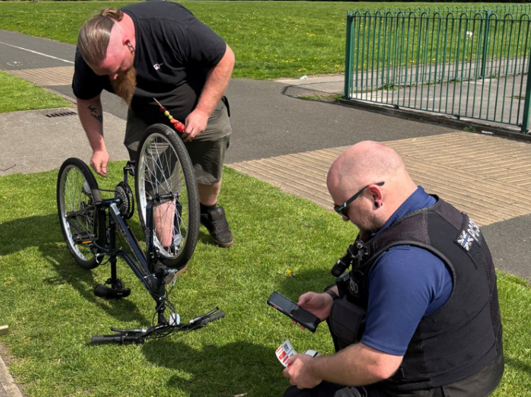 Officers in Stockport have been working with local youngsters, sharing free help and advice on how to keep their property safe (Image - GMP)