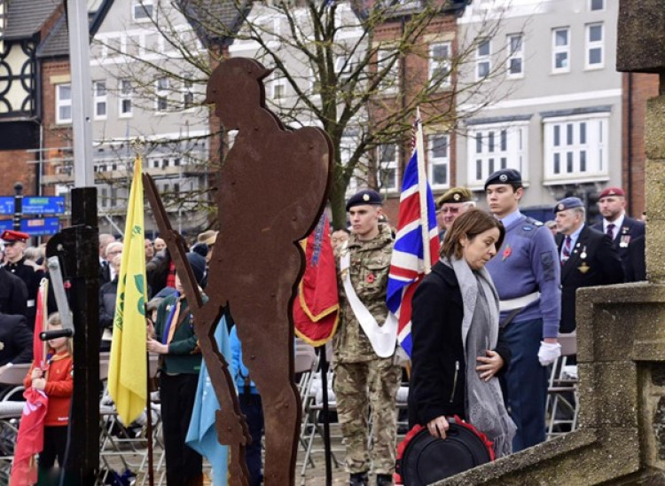 Amanda Hack MP at last year's Remembrance Day Service in Coalville. Photo: Supplied