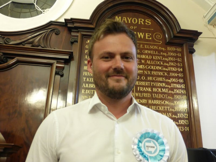 Reform UK candidate, Will Taylor, was elected a Sandbach town councillor last night.  (Photo: Stewart Green)