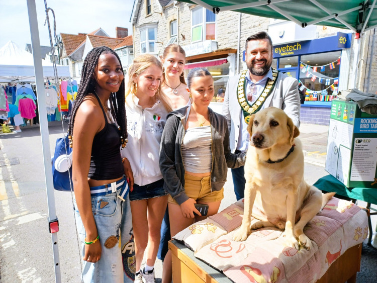 Chair of Street Parish Council, Bryan Knickerbocker at the market in Street. (Supplied)