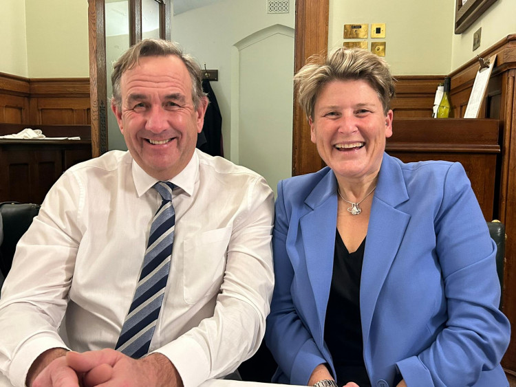 Sarah Dyke with John Revell 