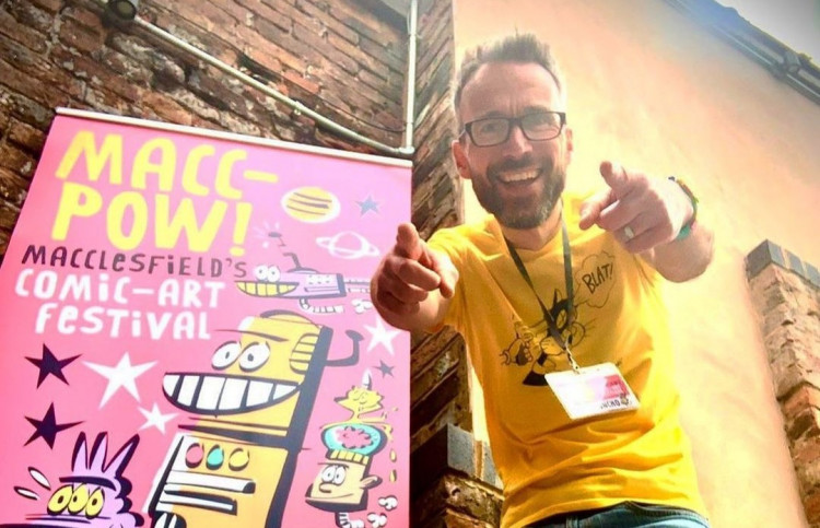 Cartoonist Marc Jackson believes MaccPow Comic Art Festival is helping to put Macclesfield on the map (Credit: MaccPow)