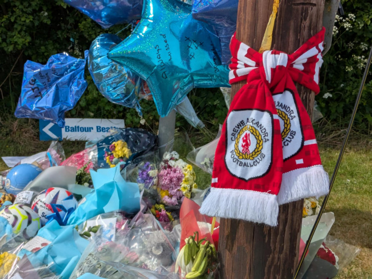 Crewe Alex fans will pay their respects to the 11-year-old cyclist at tomorrow's match against Walsall. (Photo: Nub News)