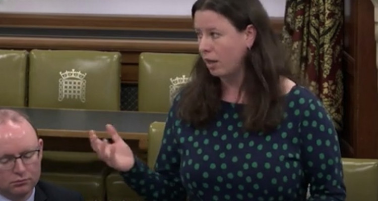 Sarah Russell was speaking at a recent debate in Westminster (Credit: Sarah Russell)
