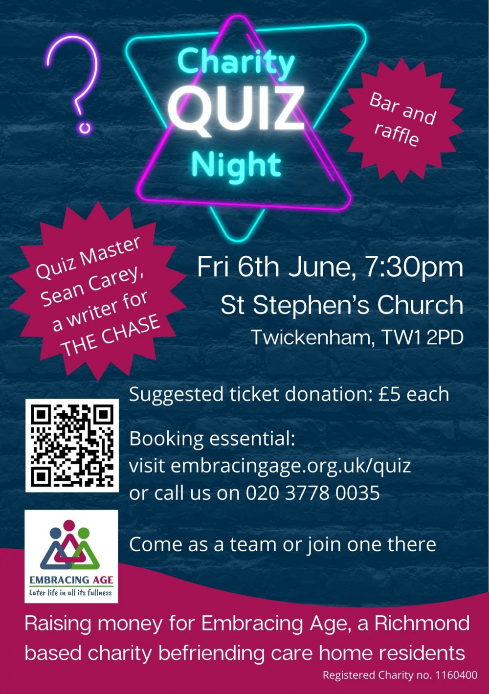 Embracing Age Quiz Night - Friday June 6th Embracing Age Quiz Night - Friday June 6th
