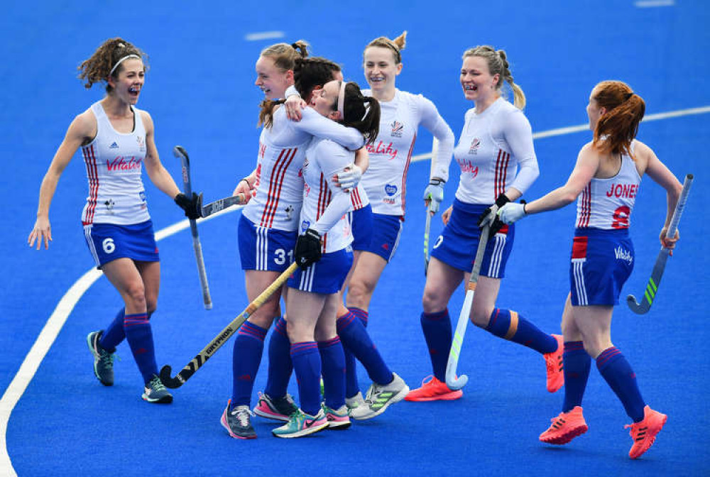 Hugs all round for GB in Tokyo (Picture credit: GB Hockey)