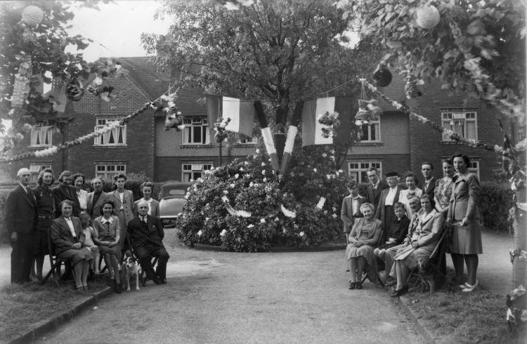 VE Day 1945 celebrated on Shaw Place in Leek. (Staffordshire County Council, Past Track website)