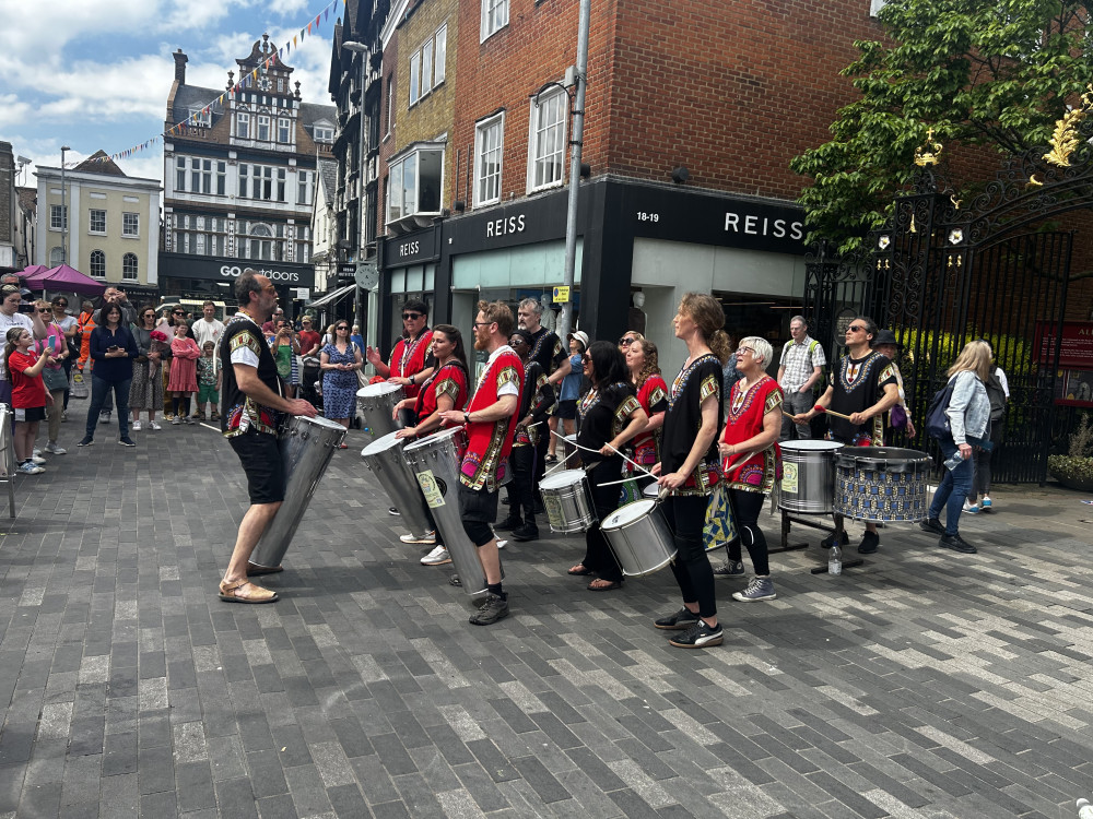 A Ukrainian drum band was among the performers (Credit: Tilly O'Brien) A Ukrainian drum band was among the performers (Credit: Tilly O'Brien)