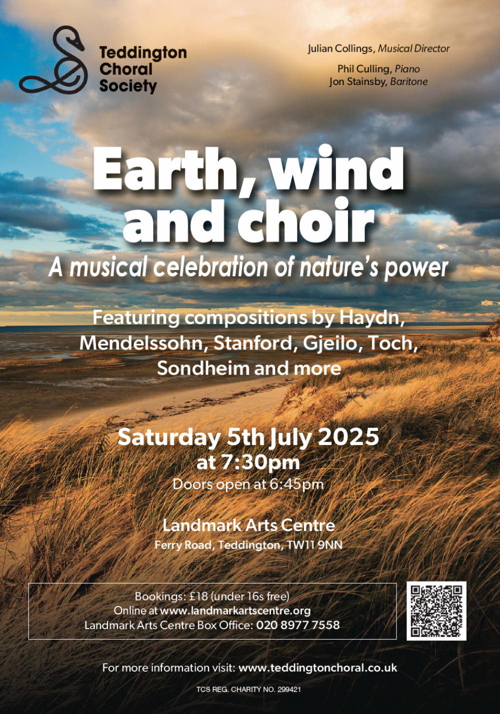 Teddington Choral Society concert. Earth, wind and choir: a musical celebration of nature's power. Teddington Choral Society concert. Earth, wind and choir: a musical celebration of nature's power.