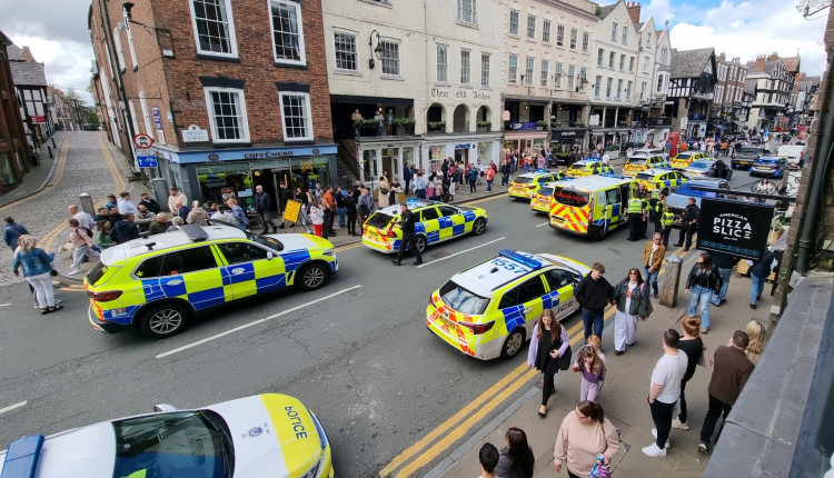 At 12.50pm, officers spotted and followed a man driving a "suspicious vehicle" on Vicar Street (Image via: Chester Model Centre)
