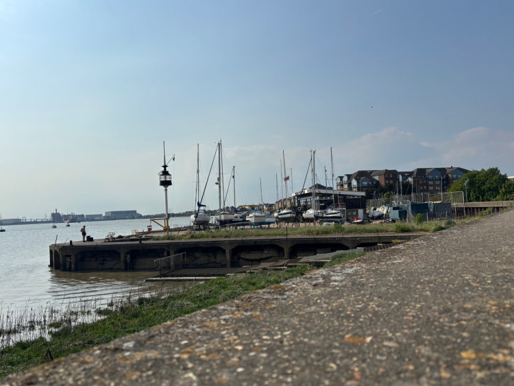The rescue took place close to Thurrock Yacht Club on Thames Road, Grays. 