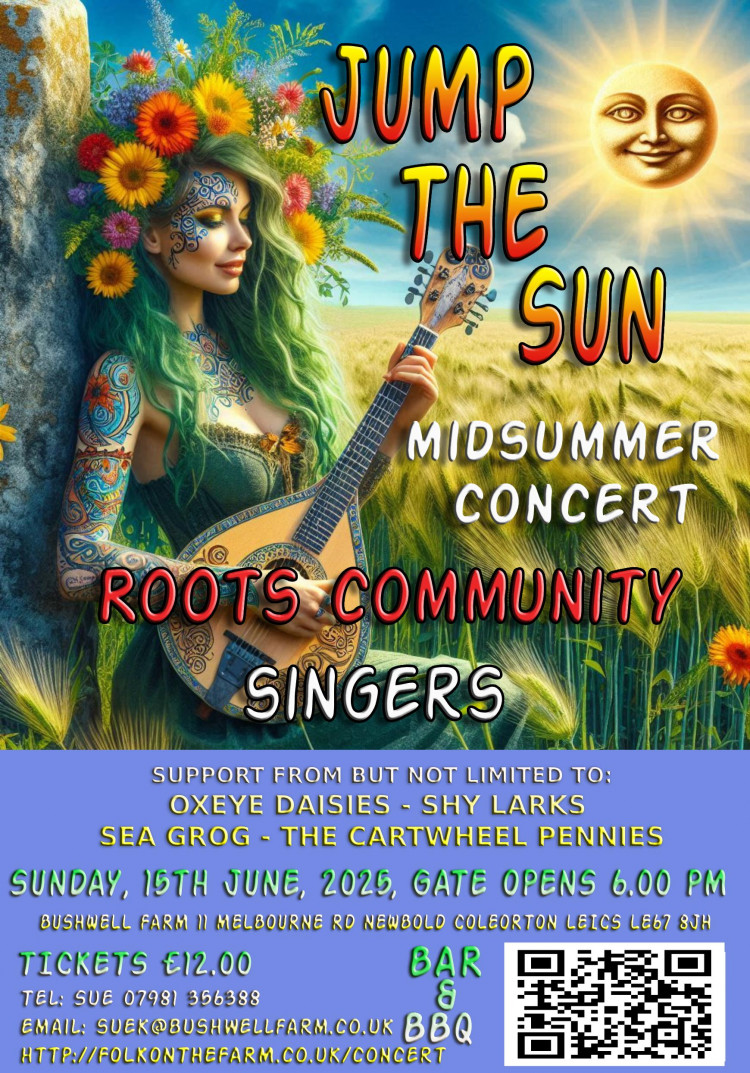 Jump The Sun Summer Concert at Bushwell Farm, 11 Melbourne Road, Newbold Coleorton, near Ashby de la Zouch Jump The Sun Summer Concert at Bushwell Farm, 11 Melbourne Road, Newbold Coleorton, near Ashby de la Zouch