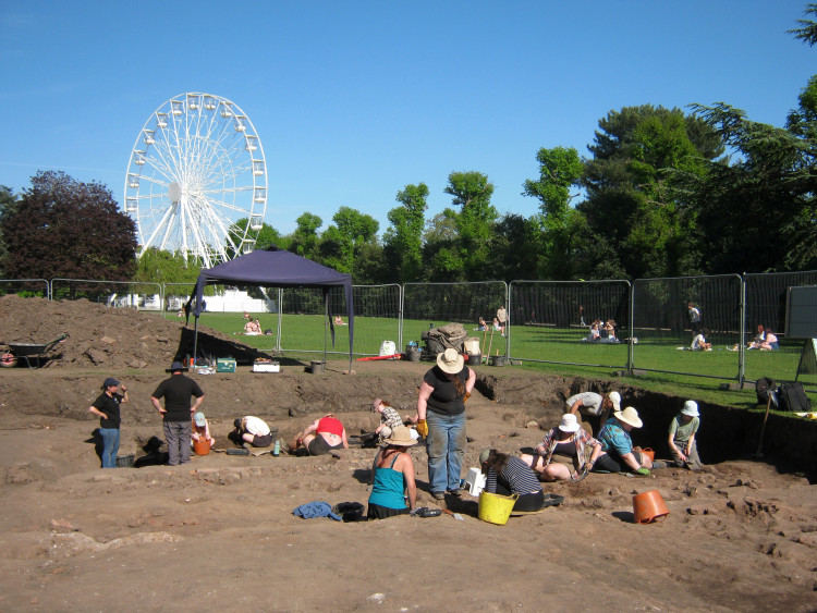 aking place at Grosvenor Park, the excavation will continue until Friday 23 May (Image via: Cheshire West and Chester Council)
