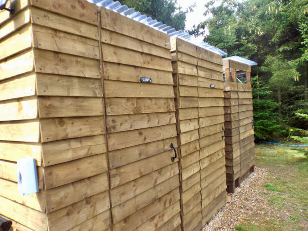 Hand made toilet and shower block