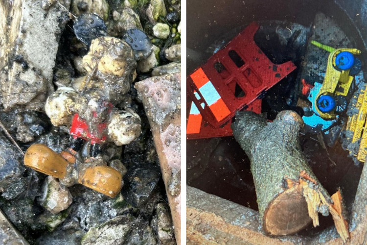 Toys were found in sewers with some thought to have been flushed down the toilet. (Severn Trent)