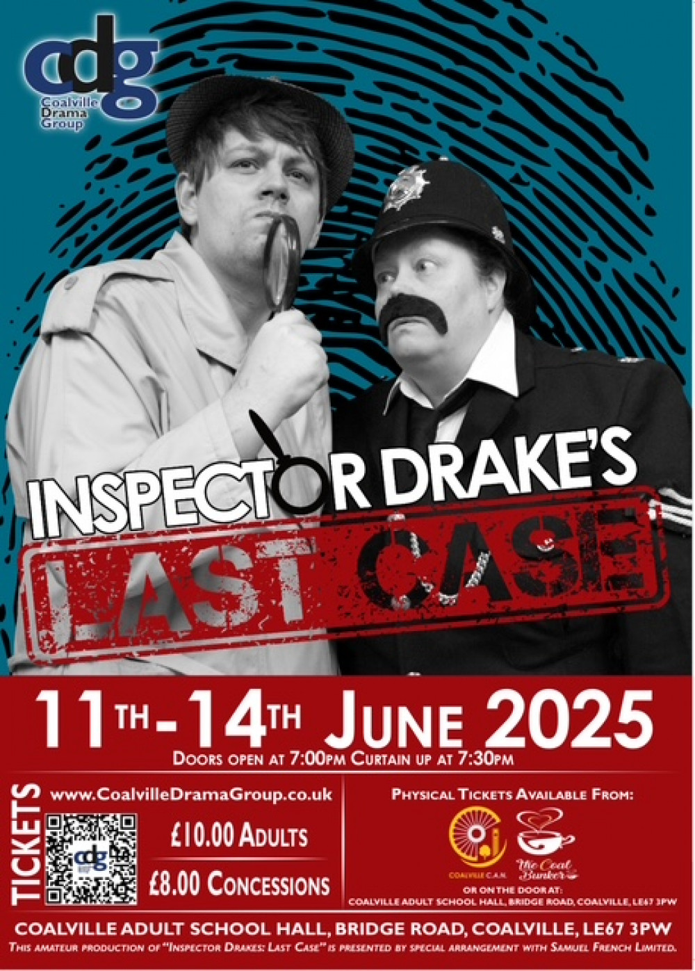 nspector Drake's Last Case at The Adult School, Bridge Road, Coalville nspector Drake's Last Case at The Adult School, Bridge Road, Coalville