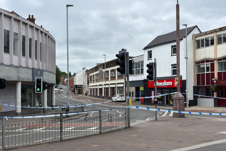 A large part of Stoke town centre was taped off by police this morning. (Nub News)