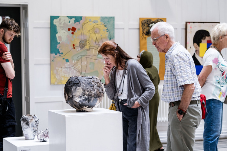 Visitors at last year's exhibition. (ArtsKeele)