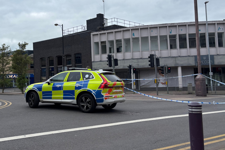A police cordon is still in place on Church Street and Campbell Place in Stoke town centre.  (Nub News)