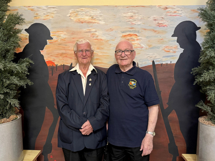 Bill Rockey, from Stoke-on-Trent and Gordon Steele, from Stafford, shared their memories of VE Day 1945. (Supplied)