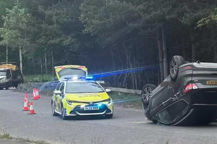 The incident on Spitfire Way was cleared by 8am (Image: Ian Marchant)