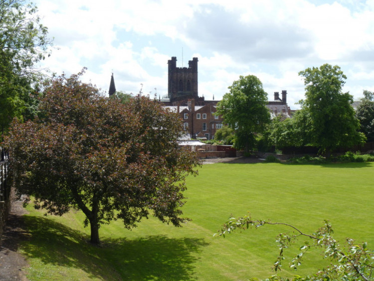 Guests will find entertainment and stalls across The Deans Field at Chester Cathedral (Image by Michael Dibb via: Geograph)